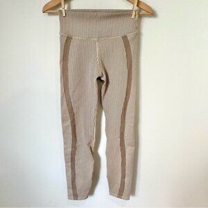 Good American Contour Seamless Ribbed Seamless Leggings Beige Size 1/2 (S/M)